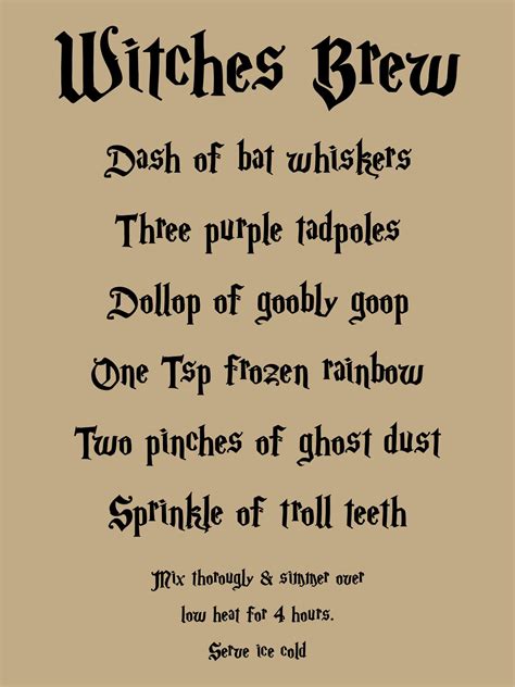 Halloween witch spell